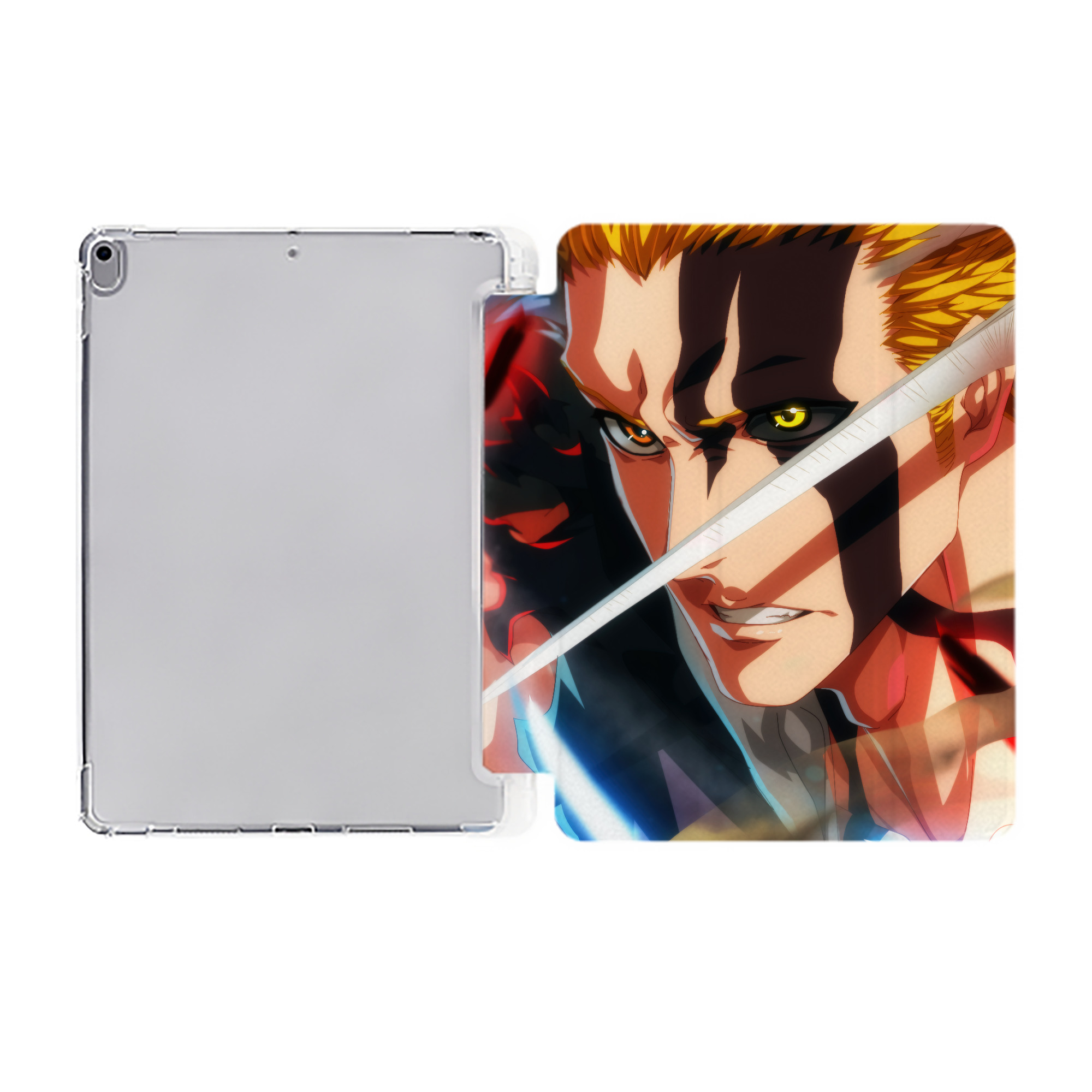 （画像用） ブリーチ BLEACH IPad ケース ペン収納付き 三つ折りスタンド PUレザー×シリコン 対応機種9.5/10.5/10.9インチ